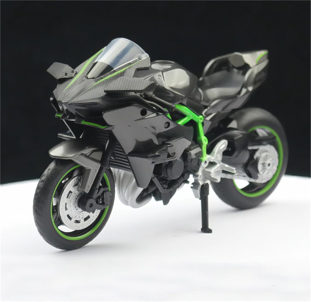 Kawasaki Ninja H2R Motorbike - 1:12 Scale - Incredibly Detailed Die-Cast Replica Collectible Motorcycle Model
