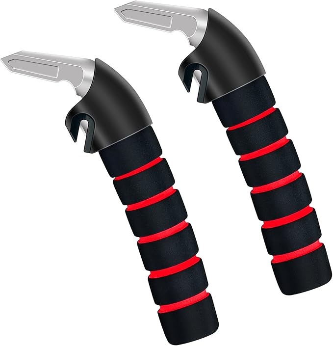 An automotive door handle support device suitable for the elderly, featuring multiple functions