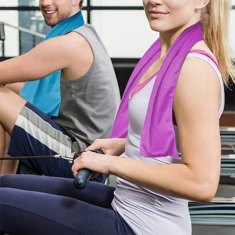 TWS 4 Pack Cooling Towel. Soft Breathable Chilly Microfiber Towel