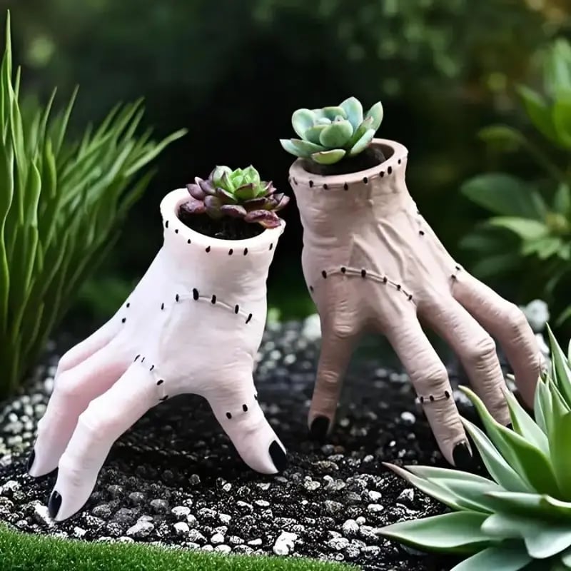 💥Second piece half price🎁Spooky Season Must-Have! Frankenstein Hand Pen Holder & Succulent Planter🖋️🌿