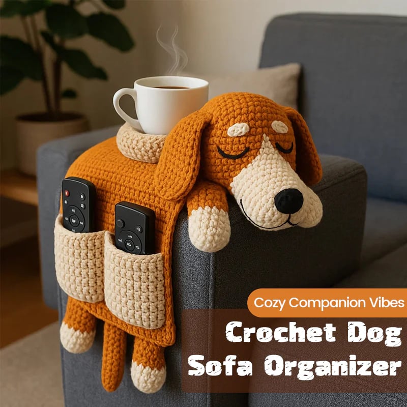 Handmade Crochet Dog Sofa Organizer