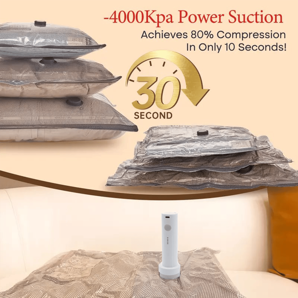 🔥 Cordless Travel Vacuum Bag Set
