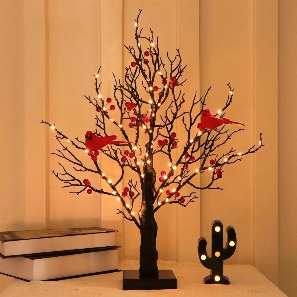 📦Buy 2 Free Shipping🛫Vintage Glowing Tree with Cardinals