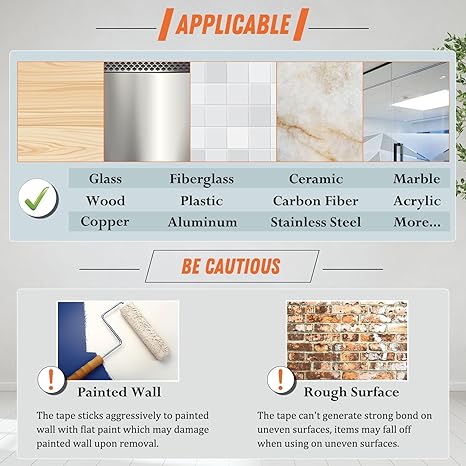 ✨Extra Large Double Sided Tape . Clear & Tough Nano Tape. Multipurpose Mounting Tape