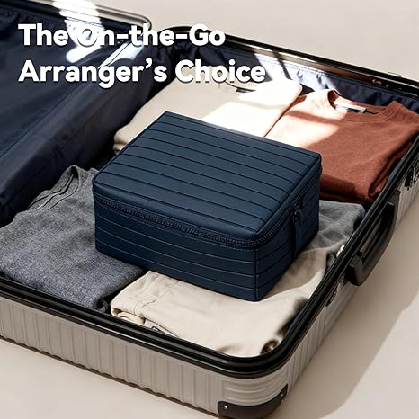 Fold-Down Traveler Makeup Organizer Accessories Bag