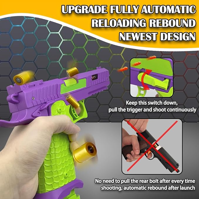 Soft Bullet Toy Gun - Stress Shot with Semi-Automatic Mode