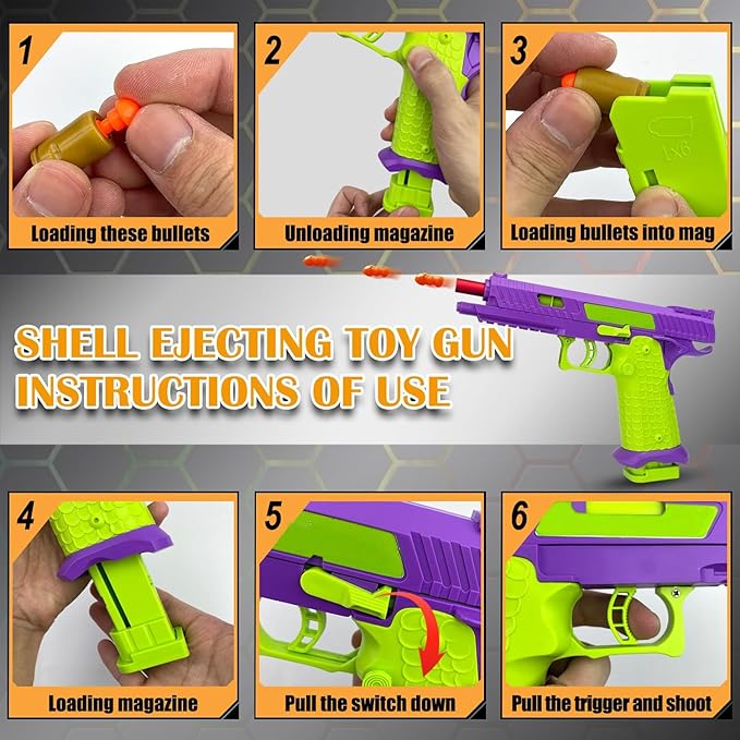 Soft Bullet Toy Gun - Stress Shot with Semi-Automatic Mode