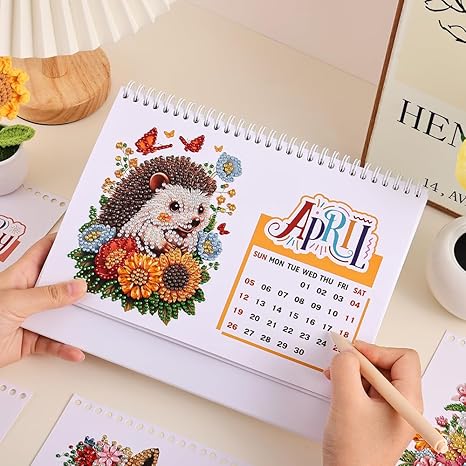 2026 DIY Diamond Animal-Themed Calendar