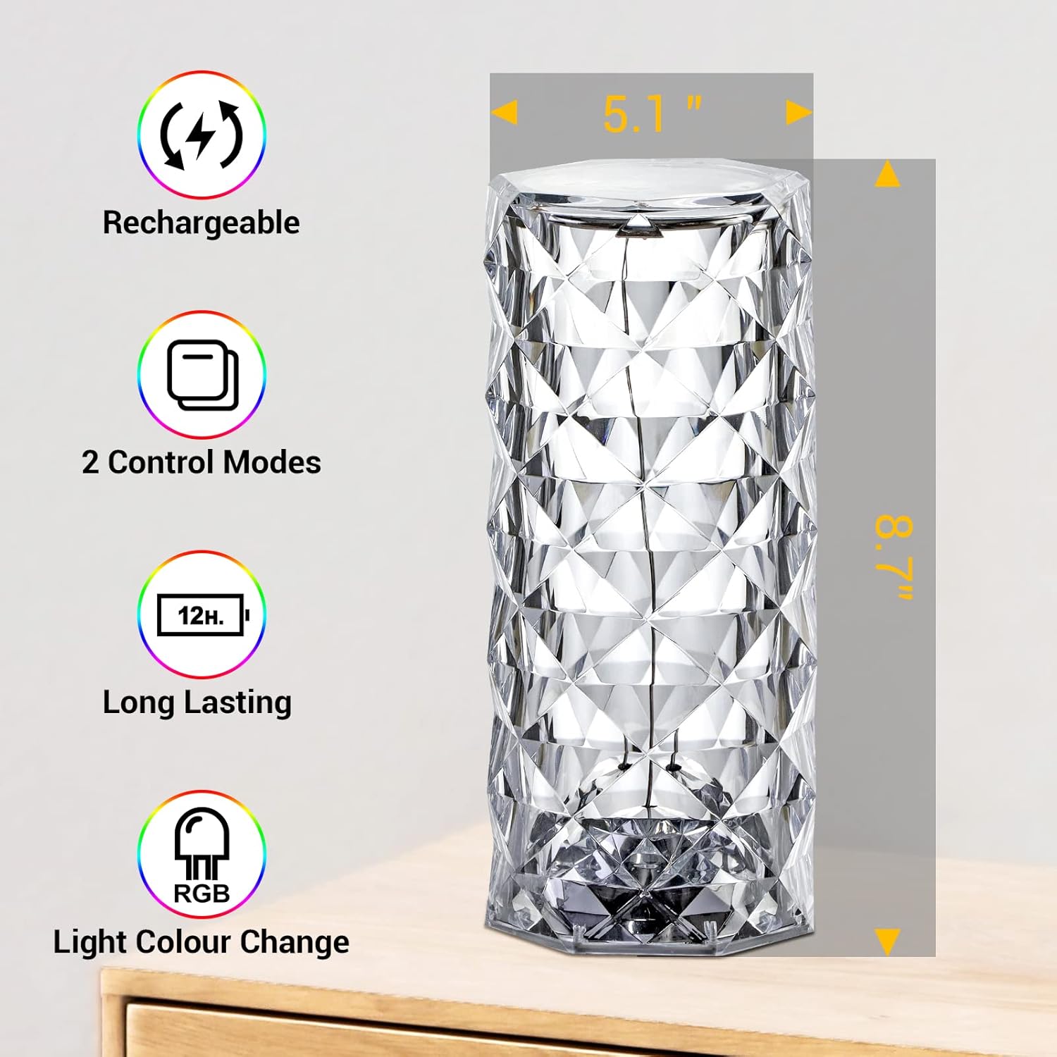 💎Crystal Rose Lamp🌹