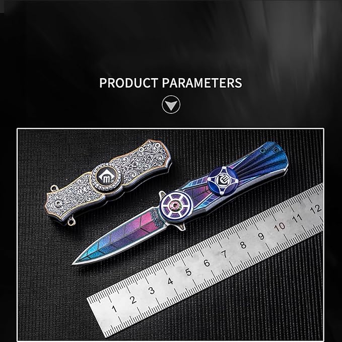 Multifunctional folding rotating knife