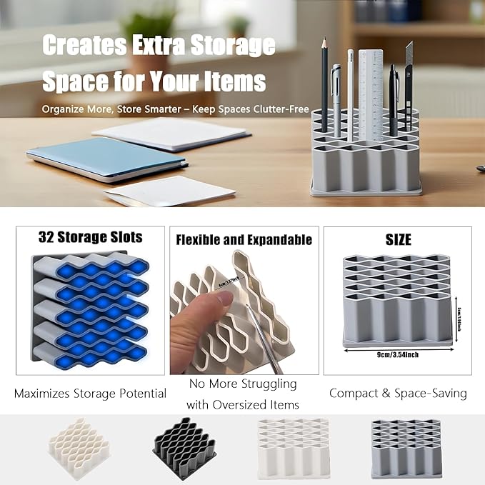 Multifunctional office supplies storage box, capable of holding ointments, makeup brushes and office items