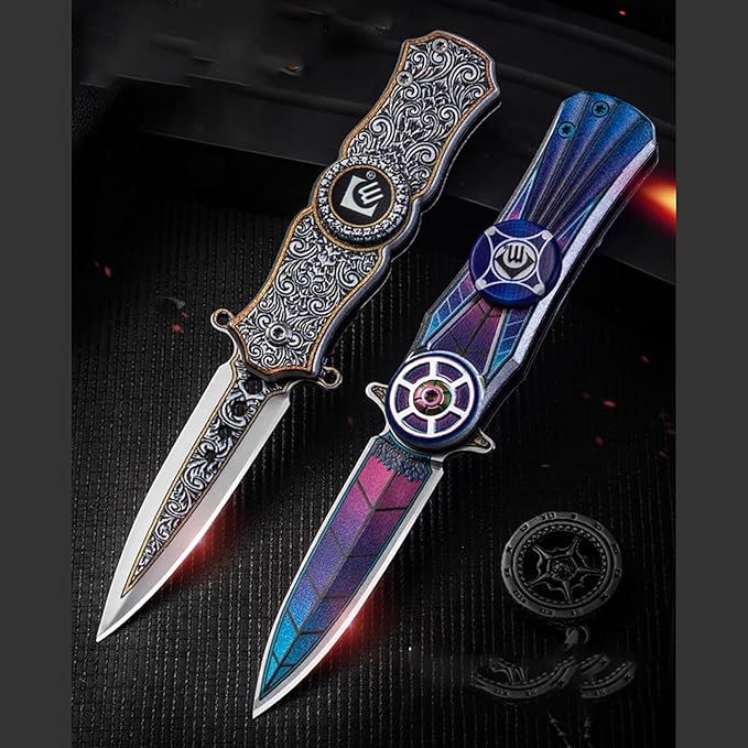 Multifunctional folding rotating knife
