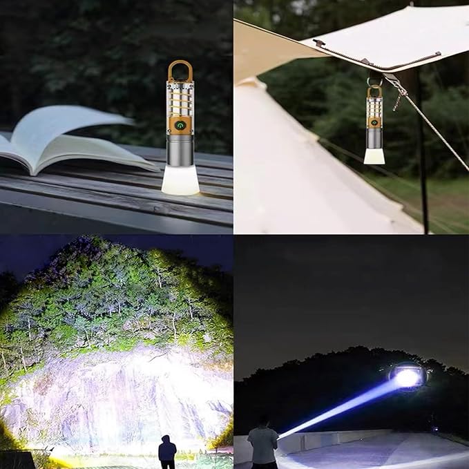 🔦100,000 High-Lumen Rechargeable LED Flashlight - Waterproof + 6 Modes