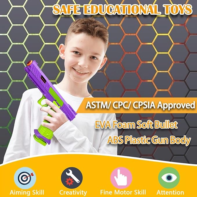 Soft Bullet Toy Gun - Stress Shot with Semi-Automatic Mode