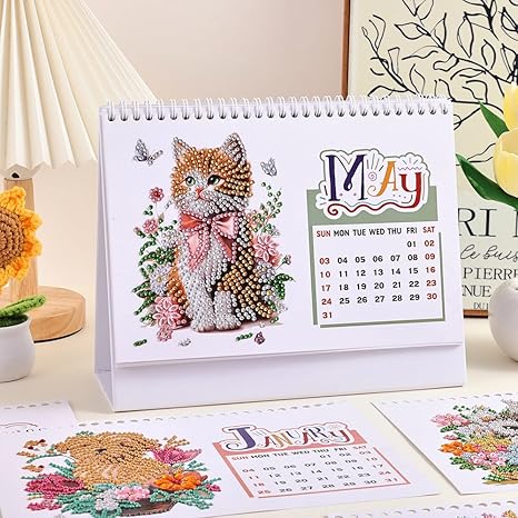 2026 DIY Diamond Animal-Themed Calendar