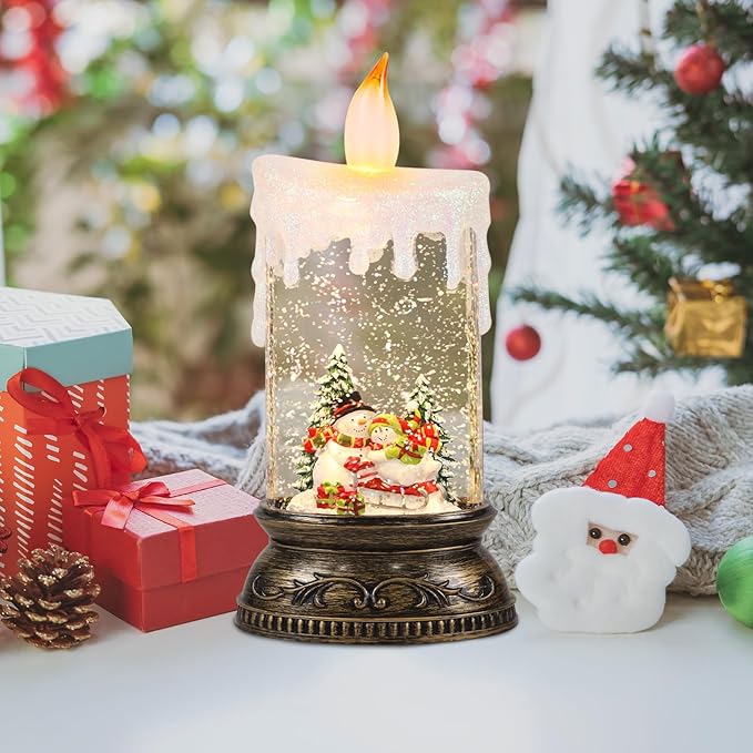 Christmas wax candle holder lamp