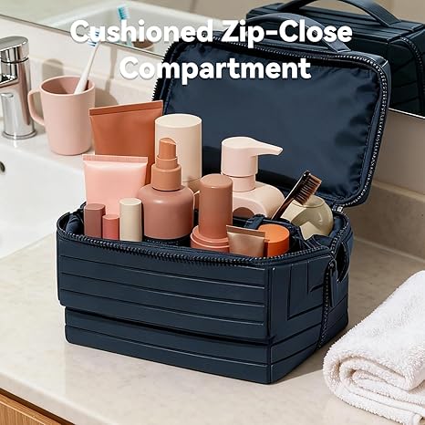 Fold-Down Traveler Makeup Organizer Accessories Bag