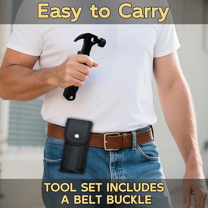 Multi-Functional Safety Hammer Multitool – 15-in-1