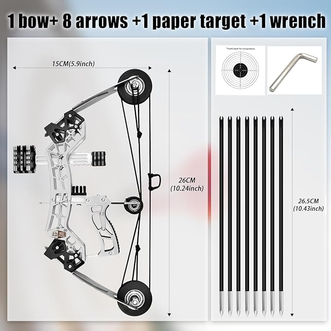 🛠️ Mechanics Lovers Rejoice! "Battleship" Mini Compound Bow🎯 – Archery Fun in Your Pocket ✨