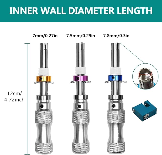 Tubular Cabinet Locks (3 Pack, Zinc Alloy)