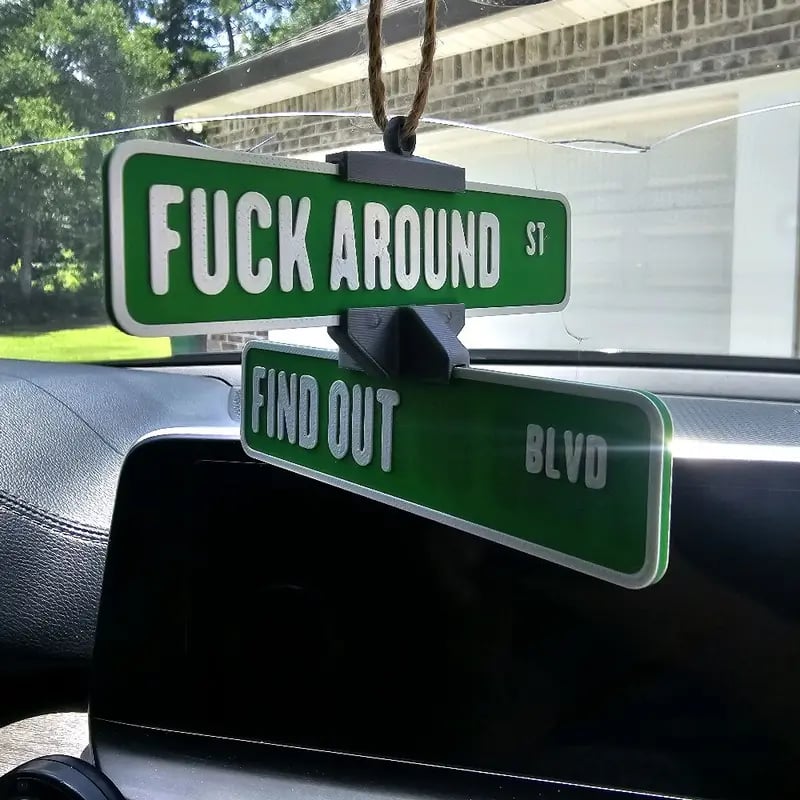 Hanging FAFO Decor Leather