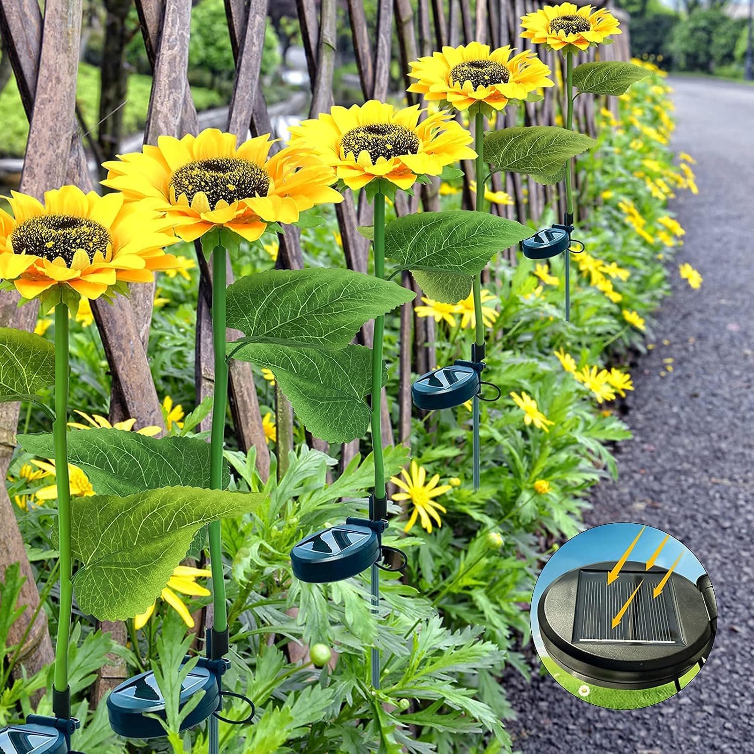 Solar Powered Sunflower Lights