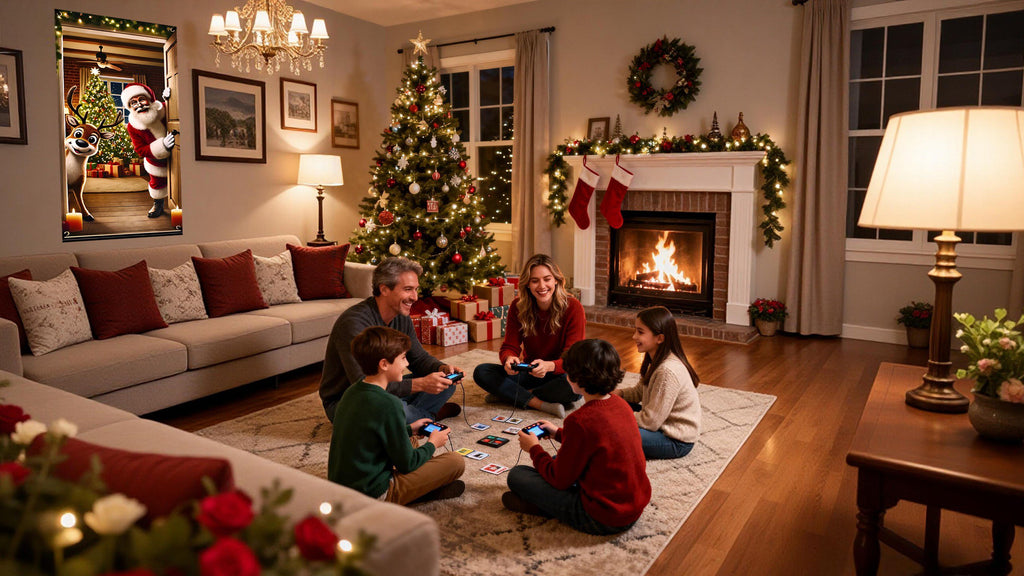 Santa Claus Door Frame Banner - Merry Christmas & Happy New Year Polyester Decoration, 70x35 inches,Suitable for Bedrooms and Doors