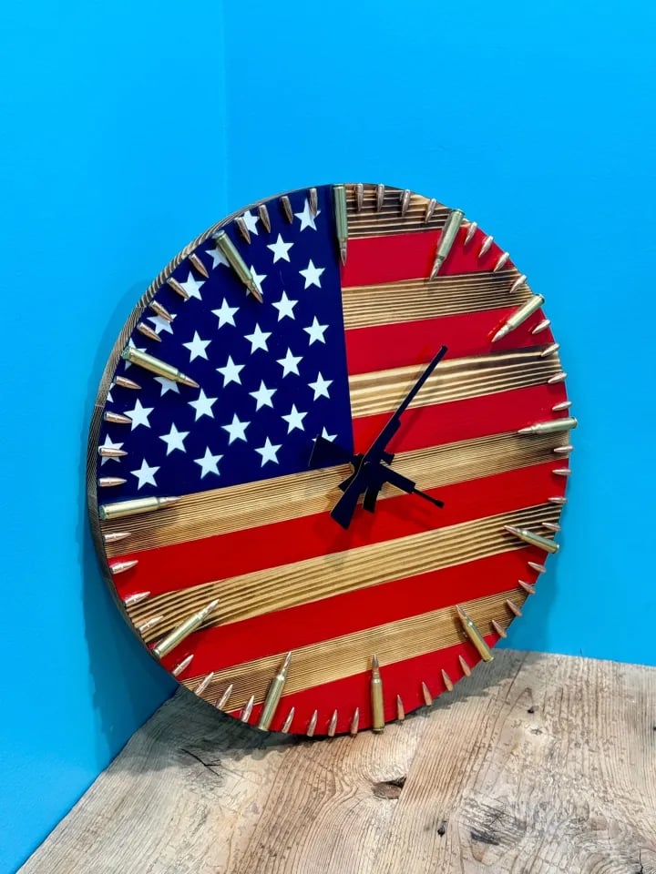 Veteran's Day Pre-Sale 60% OFF🔥Handmade Patriotic American Flag Clock