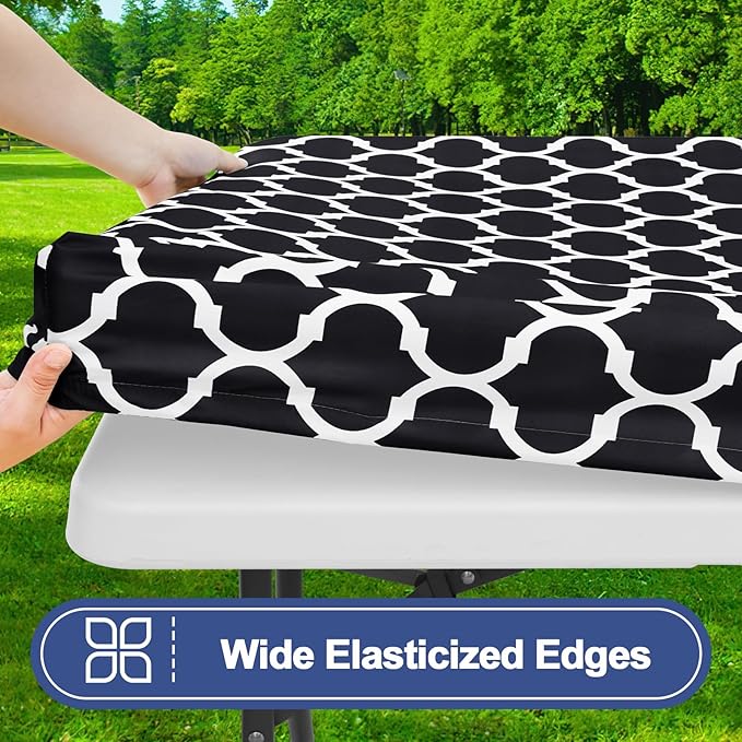 Outdoor courtyard waterproof, oil-proof and stain-proof tablecloth three-piece set