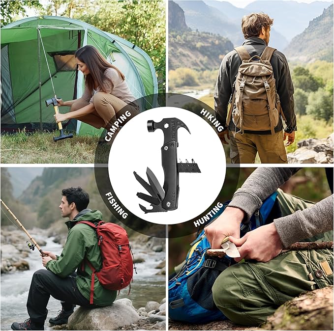 Multi-Functional Safety Hammer Multitool – 15-in-1