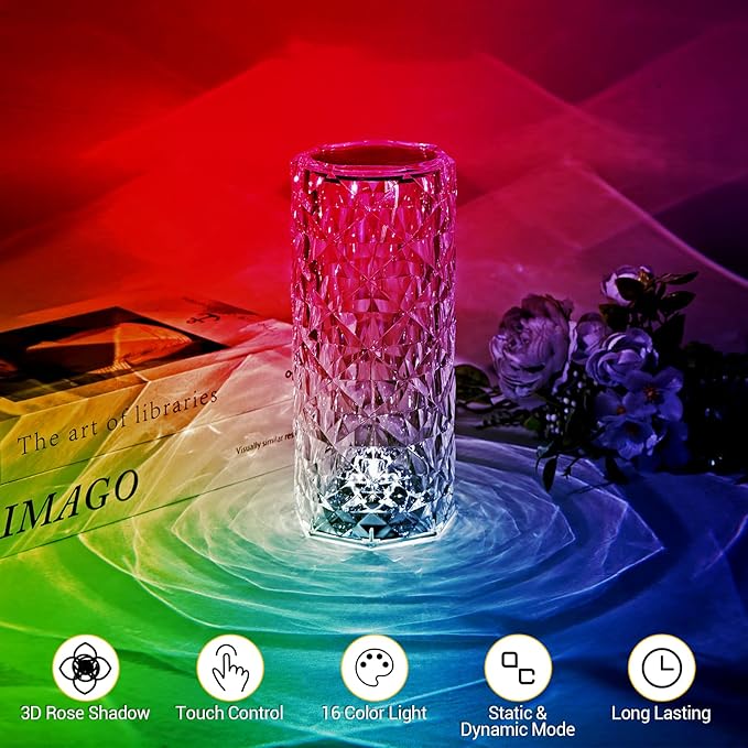 💎Crystal Rose Lamp🌹