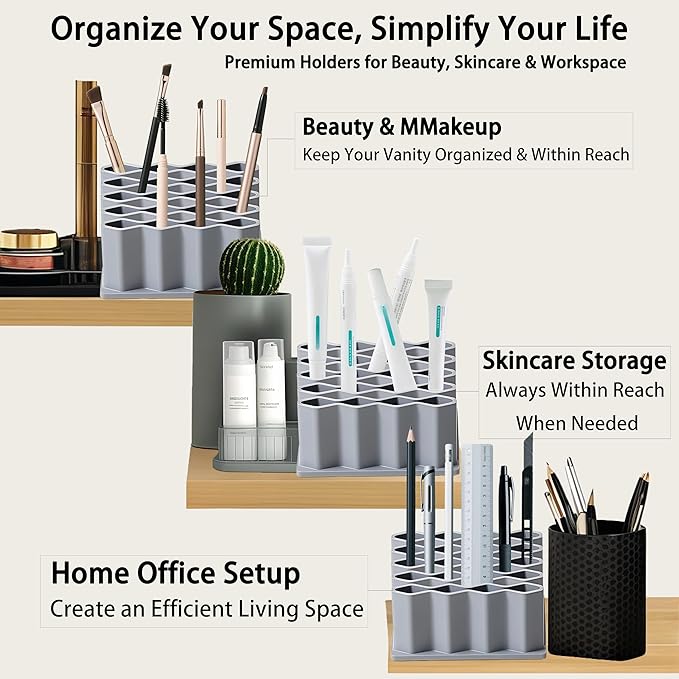 Multifunctional office supplies storage box, capable of holding ointments, makeup brushes and office items