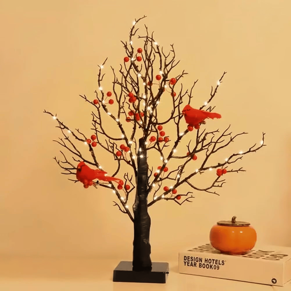 📦Buy 2 Free Shipping🛫Vintage Glowing Tree with Cardinals