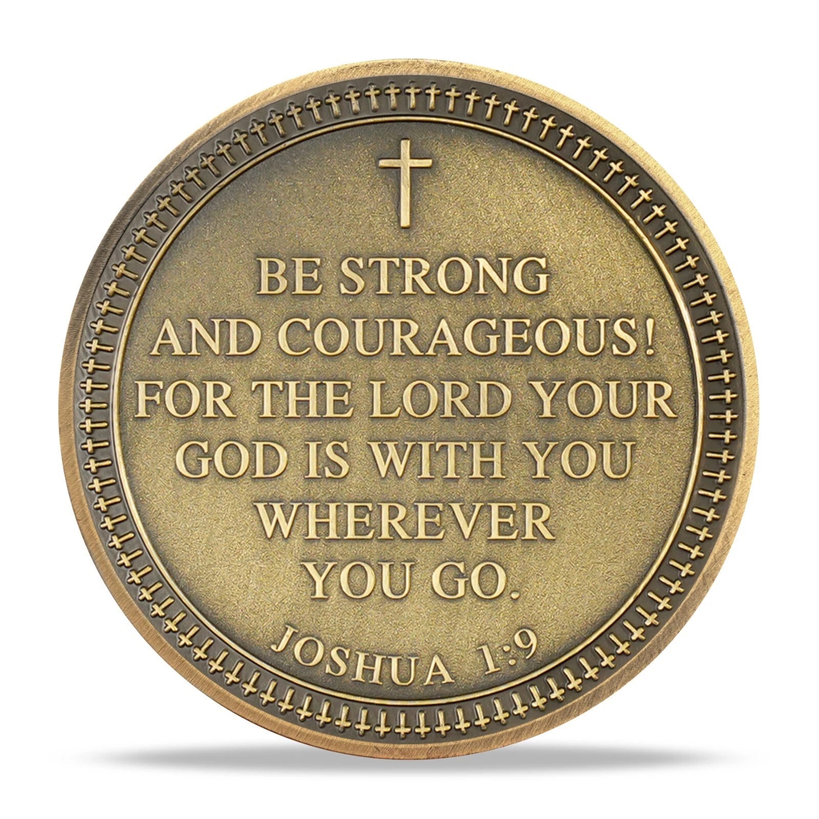 Battlefire Knight Cross Challenge Coin | Chivalric Valor & Sacred Shield Medallion | Battlefire Knight Historical Token