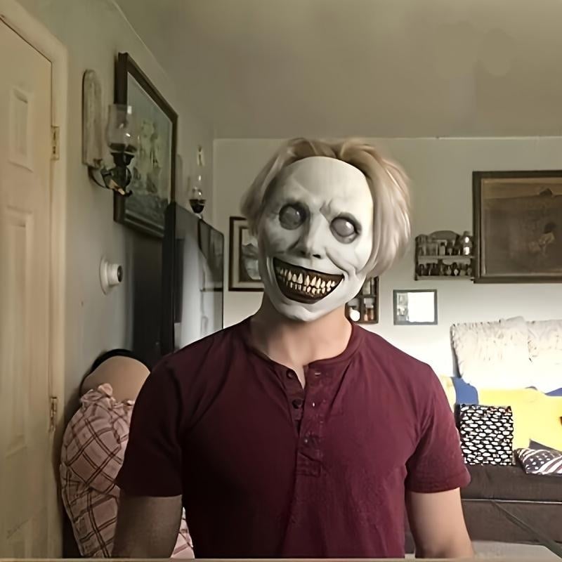 🧟‍♂️Zombie Mask Set - Clown & Demon Dual Design Halloween Mask with Fangs 😈🤡