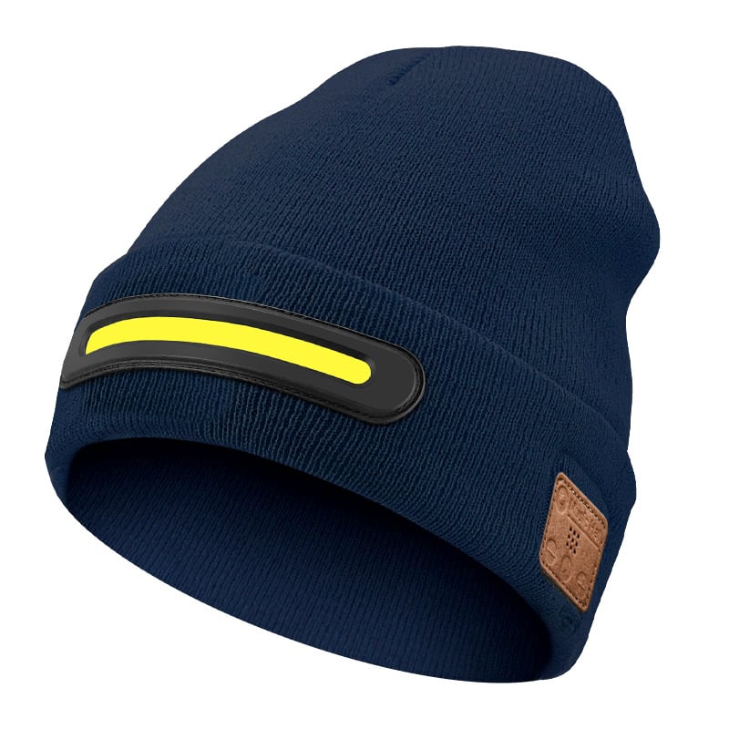🎁Last Day Promotion 49% OFF🔥Bluetooth Beanie with Light, Unisex USB Rechargeable 4 LED Fashlight Hat with Cordless Headphones