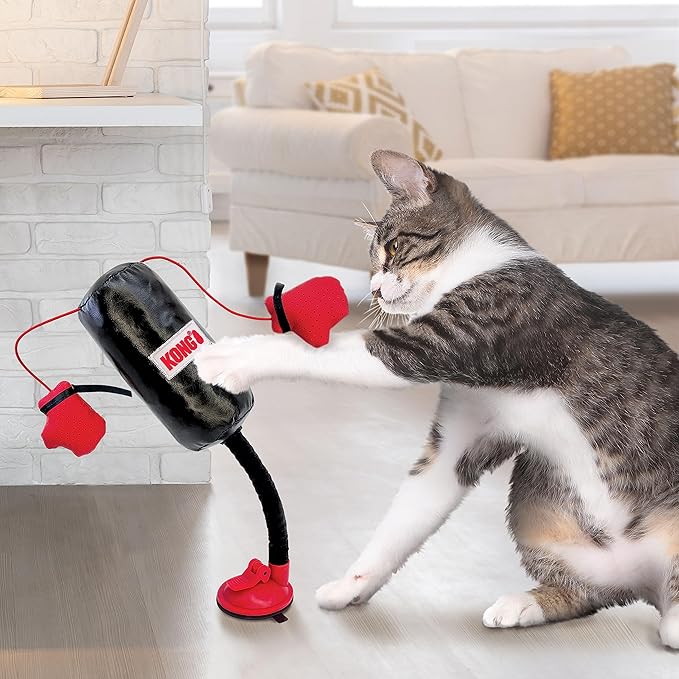 Cat Boxing Toy, Interactive Kitten Boxing Toy with Suction Cup Base