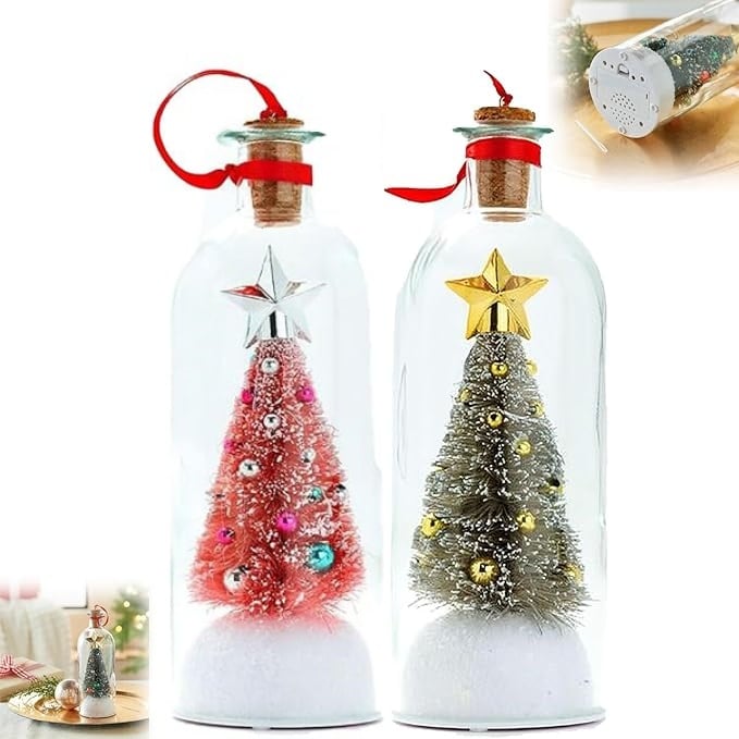 Mr. Christmas Recordable Message in a Bottle 🎄✨ Voice-Activated Holiday Keepsake