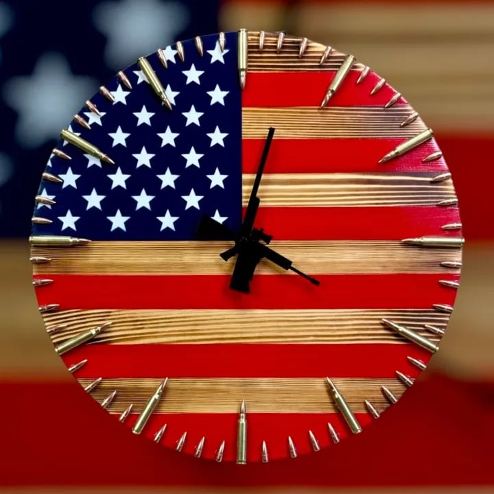 Veteran's Day Pre-Sale 60% OFF🔥Handmade Patriotic American Flag Clock