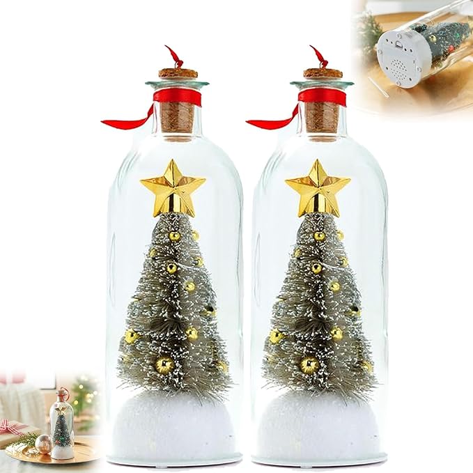 Mr. Christmas Recordable Message in a Bottle 🎄✨ Voice-Activated Holiday Keepsake