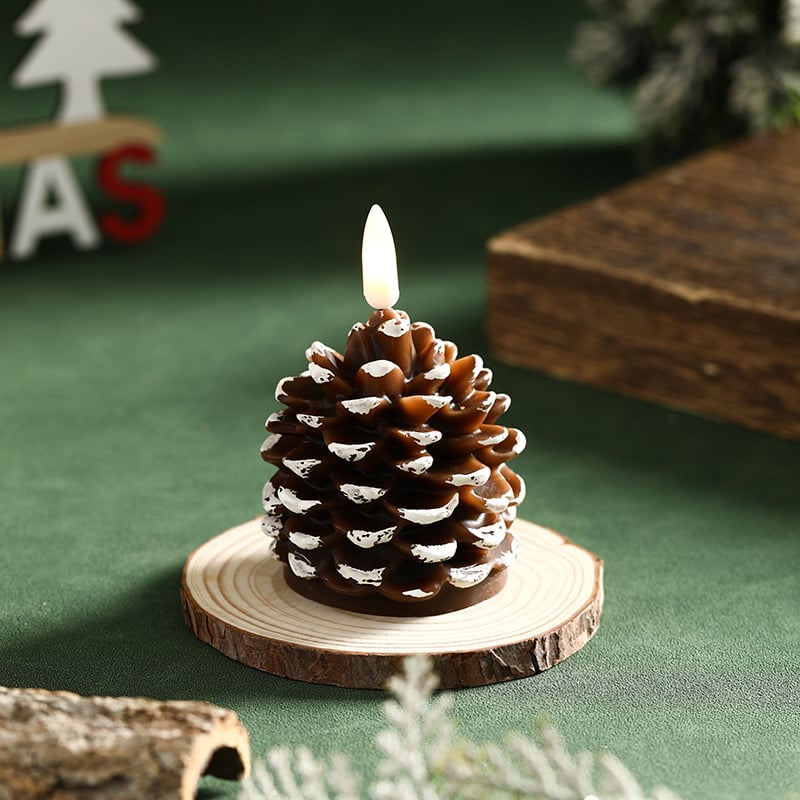 🔥Hot Sale Buy 2 Get 1 Free ✨Flameless Pinecone Candles Battery Operated