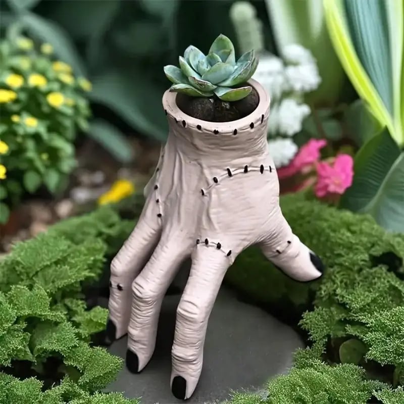 💥Second piece half price🎁Spooky Season Must-Have! Frankenstein Hand Pen Holder & Succulent Planter🖋️🌿