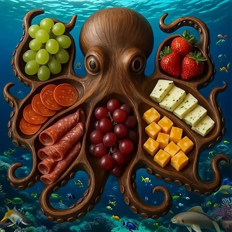 Rustic Octopus Charcuterie Platter