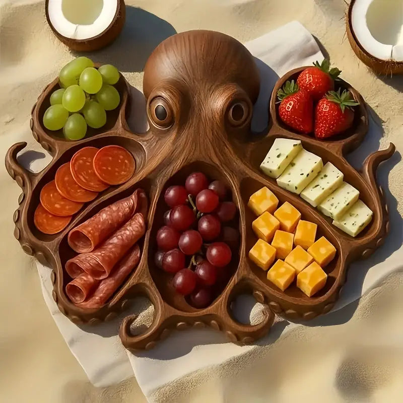 Rustic Octopus Charcuterie Platter