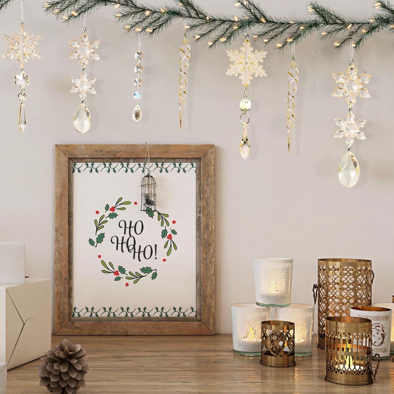 🎄Christmas snowflakes and icicle decoration ornaments❄️