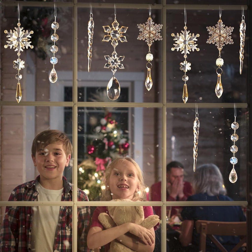 🎄Christmas snowflakes and icicle decoration ornaments❄️