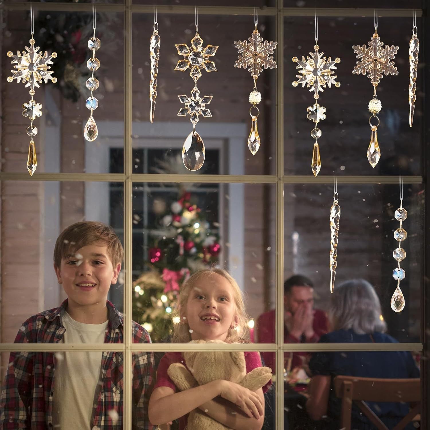 🎄Christmas snowflakes and icicle decoration ornaments❄️