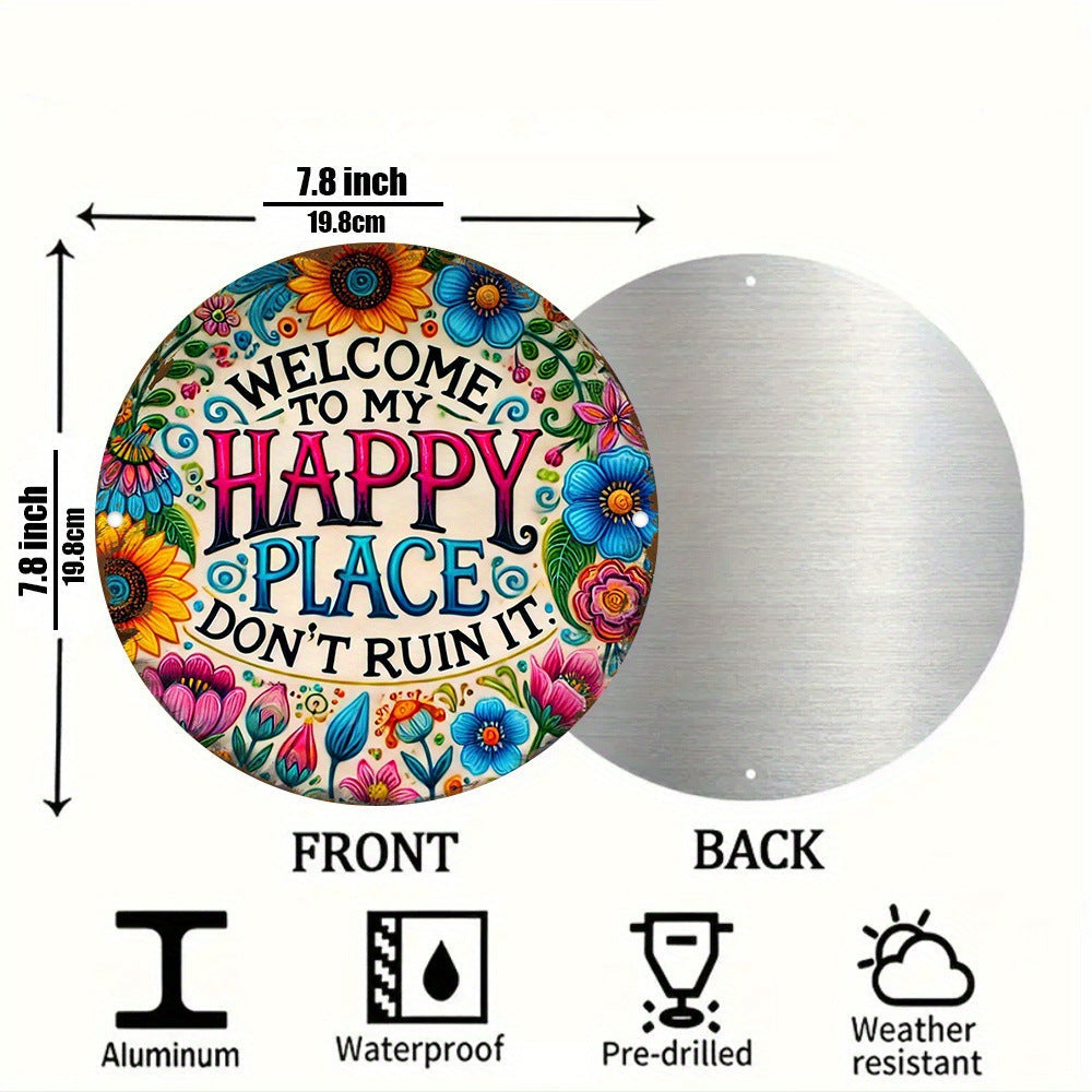🎄Holiday Pre-Sale Save 49%🔥Welcome to My Happy Place – Metal Wall Sign