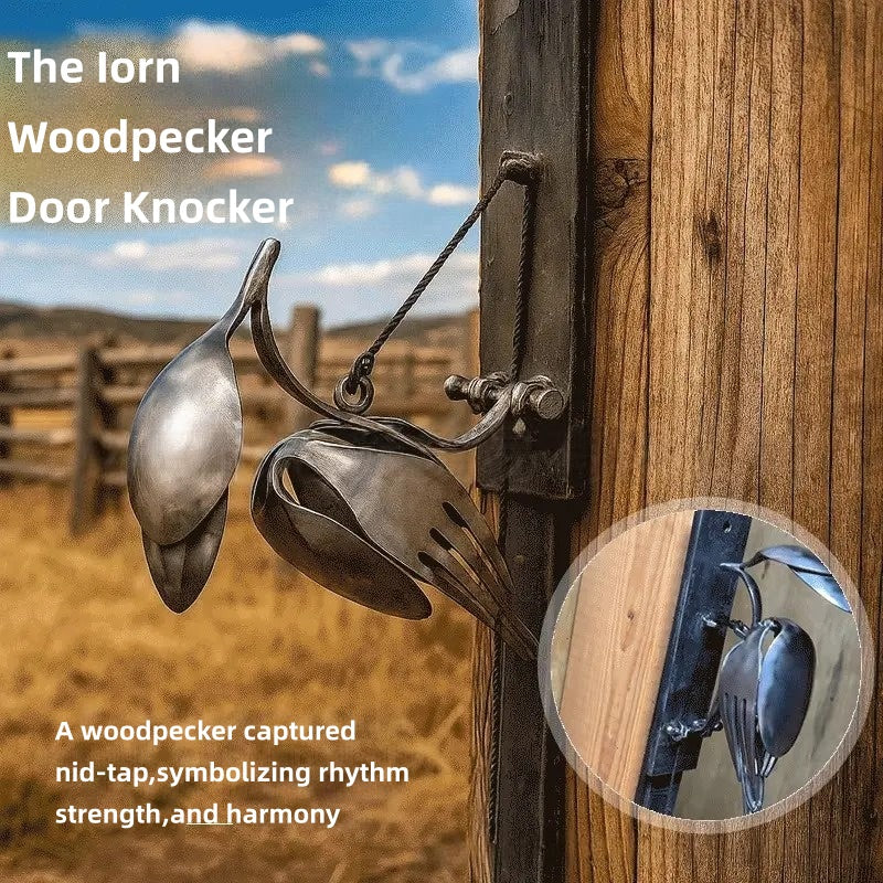 Handcrafted Woodpecker Doorbell