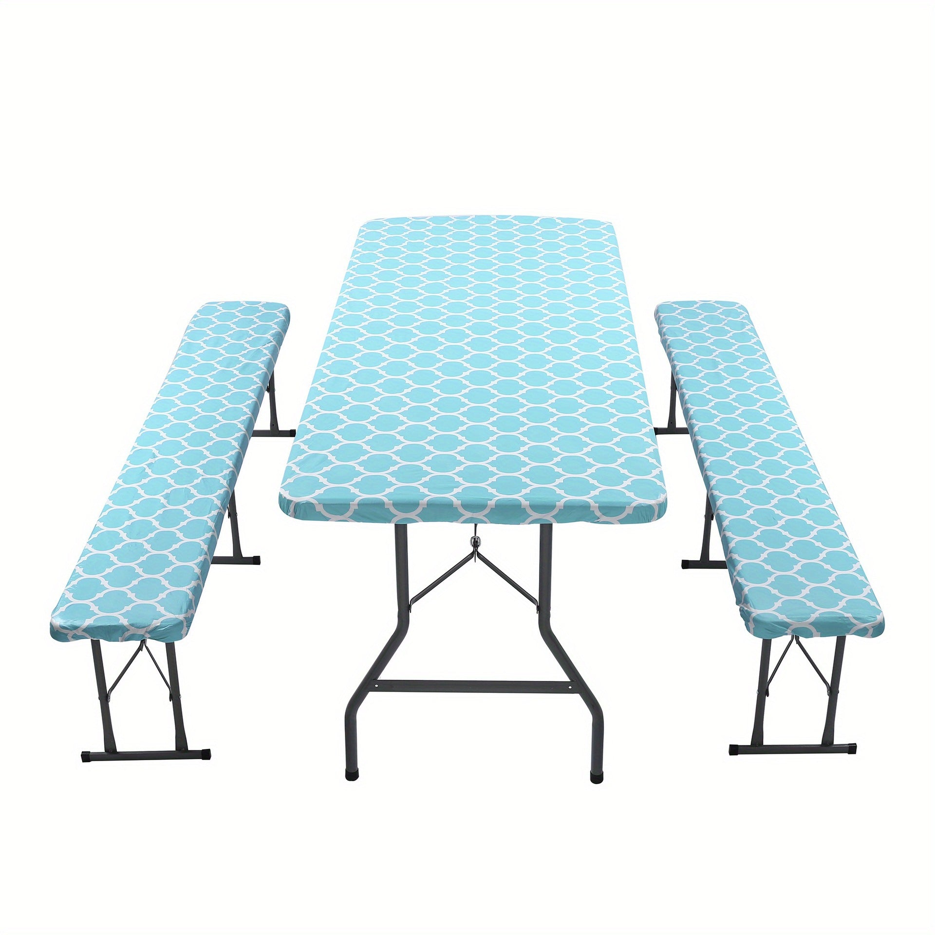 Outdoor courtyard waterproof, oil-proof and stain-proof tablecloth three-piece set